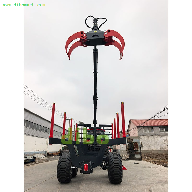 16ton Log Trailer With 8.5m Timber Crane With For Professional Forestry Use high quality