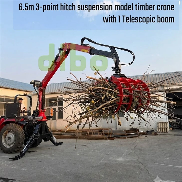 6.5m 3point Hitch Suspension Log Crane
