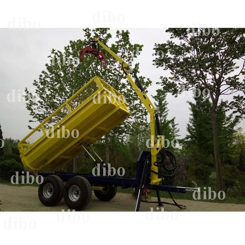 atv tree trailer with crane