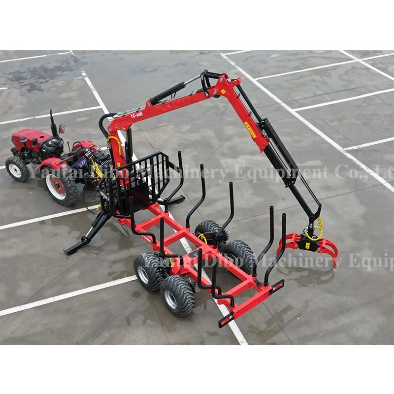 log crane timber crane log trailer with grapple