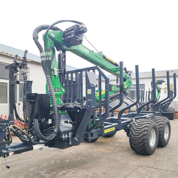 Log Grapper Crane With Trailer