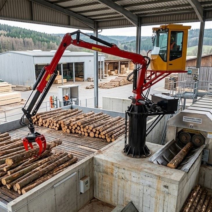 Stationary Forestry Crane