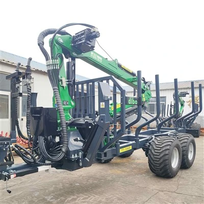 Log Grapper Crane With Trailer