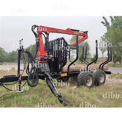Log Trailer And Timber Crane